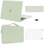 MOSISO Compatible with MacBook Pro 13 inch Case M2 2023, 2022, 2021-2016 A2338 M1 A2251 A2289 A2159 A1989 A1708 A1706, Plastic Hard Case&Bag&Keyboard Skin&Webcam Cover&Screen Protector, Sage Green