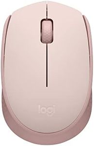 Logitech M171 Wireless Mouse for PC, Mac, Laptop, 2.4 GHz with USB Mini Receiver, Optical Tracking, 12-Months Battery Life, Ambidextrous - Rose