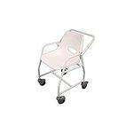 Aidapt Hythe Mobile Shower Chair Wheeled Fixed Height,2 Braked Castors at Rear,Push Handle for Carer Reduce Strain on Carer Elderly,Disabled,Pregnancy SUPPLIED ASSEMBLED NO TOOLS REQUIRED