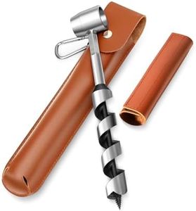 BURTOK Upgrade Bushcraft Tools, 1 X 10'' Hand Auger Wood Drill, Sharper Settlers Wrench for Easy Wood Drilling, Protable Scotch Eye Wood Auger, Outdoor Survival Gear for Camping Backpacking Hiking