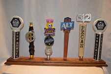 Handmade American Red Oak Beer Tap Handle Display for Bar 1-6 Taps (6 Taps)