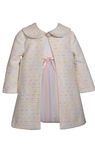 Bonnie Jean Girl's Spring Easter Dress and Coat Set for Baby, Toddler and Little Girls, Pastel Boucle, 3T