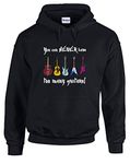 You Can Never Have Too Many Guitars!, Printed Hoodie - Black/White/Transfer 2XL