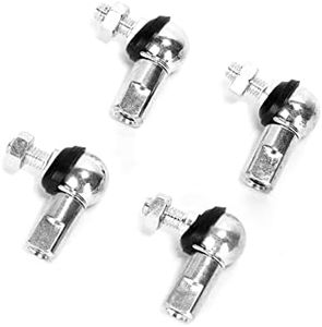 Ruimou 4pcs Rod End Ball Bearing Stud with Dust Plug (M6 x 1.0,Right Rotation) Angle Linkage Ball Joint Replacement for Air Spring (M6, 4pcs-RH)