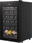 GarveeHome 28 Bottle Compressor Wine Cooler Refrigerator,Free Standing Mini Wine Cellar for Red, White, Champagne, or Sparkling Wine,Digital Temperature Control,Glass Door 40-65°F,Glass Door