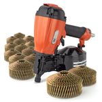Tacwise 1796 FCN55V Air Coil Nailer with 5400 Type 2.1/38mm Galvanised Conical Top Coil Nails