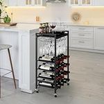 OYEAL Wine Rack Cart with Wheels 16