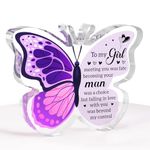 To My Girl - Best Gifts for Girlfriend, Acrylic Butterfly Plaque Girlfriend Gifts, Girlfriend Birthday Gifts, I Love You Gifts for Girlfriend, Christmas Gifts for Girlfriend Wife Lover Her