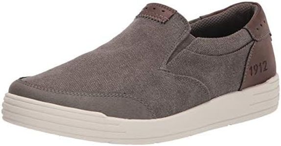 Nunn Bush Men's Kore City Walk Canvas Moc Toe Slipper Trainers, Cement, 11.5 AU