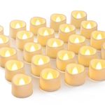 Homemory 72 Pack Flameless Flickering LED Tealight Candles Battery Operated Votive Tealight Electric Tea Lights, Warm White