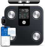 GE Smart Scale for Body Weight, Full-Body Composition Analysis, Black 11"