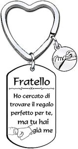 XQXQXZ Regalo Portachiavi Fratello Amico Fratello Portachiavi Amicizia Regalo di Laurea Compleanno