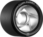 Skate One Corporation Rollerbones Turbo 94A Speed/Derby Wheels with an Aluminum Hub (Set of 8), 62mm, Black