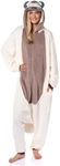 Nickelodeon Mens' Avatar The Last Airbender Appa Hooded Union Suit Costume Sleep Pajama For Adults (XX-Large/XXX-Large) Off-white