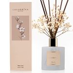 Cocorrína Reed Diffuser Set, 6.7 oz Clean Linen Scented Diffuser with Sticks Home Fragrance Essential Oil Reed Diffuser for Bathroom Shelf Decor Home Decor