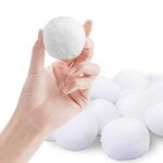 CyberDyer Snow Toy Balls for Indoor or Outdoor Play - Safe, No Slush, No Mess - Snow Plush Balls Fun for Kids & Adults Anytime (Pack of 12 White, Medium Size 2.4'')