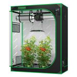 VIVOSUN S425 4x2 Grow Tent, 48"x24"x60" High Reflective Mylar with Observation Window and Floor Tray for Hydroponics Indoor Plant for VS2000
