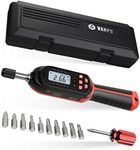 VANPO Digital Torque Screwdriver 2.66-53.1 in-lbs/0.3-6 Nm, Adjustable Screwdriver Torque Wrench Set with Buzzer/LED Indicator Notification for Bike Repairing, Tools, Maintenance and Mounting