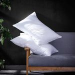 Om Sundaraaya Cotton White 30% Goose Down 70% Feather Pillow 2 Piece Size 17" X 27" (Standard)