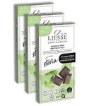 Liesse Dark Chocolate Bars Stevia Sweetened No Sugar Added Midnight Mint Chocolates Keto Friendly 76% Cacao - Made in Canada - 3Pk (80g Bars) Dark Chocolate Style