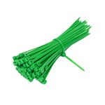 Electronic Spices Heavy Duty Industrial Grade Self Locking Cable Zip Ties (2.5X150mm) 100 Pieces (GREEN)