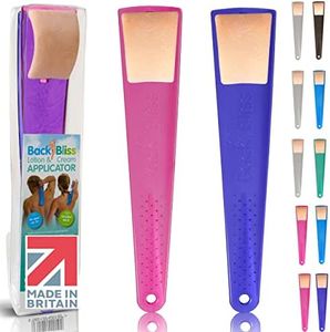 Applicatori di lozione per il corpo per la schiena - Donne e uomini. Facile applicazione automatica di crema solare, bastoncino di lavaggio rosa/viola
