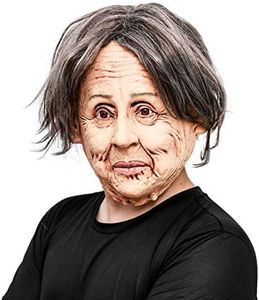 CreepyParty Fiesta de Disfraces de Halloween Realista Máscara de Látex de Cabeza Humana Reales Personas Anciana Realista para Carnaval