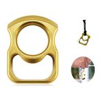 Ynnusefil Brass Bottle Opener Solid and Durable - Personalized Pocket Keychain Easy to Carry, Opener for Vintage Beer Gifts for Men, Husband, Dad, Boyfriend（2.1x1.5x0.4inch）