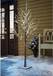 Marco Paul 140cm Christmas Twig tree white with warm led lights indoor Christmas decorations home decor twig tree with lights Halloween tree wedding decor outdoor decor (4FT)