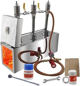 Simond Store Blacksmith Propane Forge Triple Burner with One Side Door, 2 x Insulation, Gas Forge for Tools Equipment Knife Making Farrier - Rectangle Shape