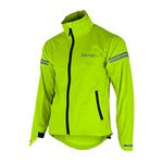 SIKMA MENS CYCLING WATERPROOF JACKETS RUNNING TOPS HOODED JACKET WINDPROOF OUTDOOR CASUAL JACKET (YELLOW, XXL)