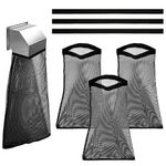 3pcs Dryer Lint Bag, Dryer Lint Bag Catcher with 3 Magic Adhesive Dryer Vent Lint Catcher Bag Indoor Vent Lint Catcher for Capturing Lint & Dust (Black)