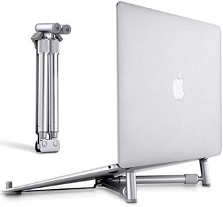 JUBOR Laptop Base Stand for MacBook Pro Computer Lap Notebook, Adjustable Laptop Riser Cooling Aluminium Ventilated Portable Foldable Ergonomic Holder for 12" 13" 15" 17" Screen