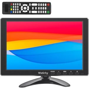 Wstirhy 10.1 Inch Monitor 1920 x 1200 IPS LED Screen Small Monitor with HDMI VGA AV BNC USB, CCTV Monitor for PC, Computer, Integrated Speaker