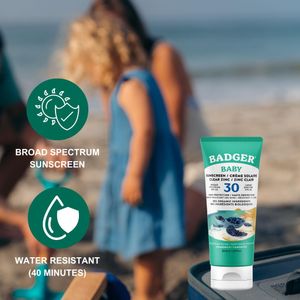 Badger Baby & Toddler Mineral Sunscreen SPF 30 – Sensitive Skin, 87ml