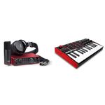 Focusrite Scarlett 2i2 Studio 4th Gen USB Audio Interface Bundle for the Songwriter & AKAI Professional MPK Mini MK3 – 25 Key USB MIDI Keyboard Controller with 8 Backlit Drum Pads