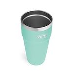 YETI Rambler 26 oz Stackable Cup, Vacuum Insulated, Stainless Steel with No Lid, Seafoam