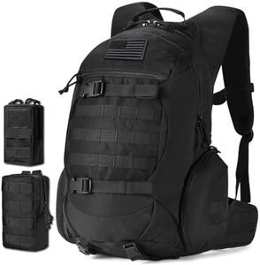 R.SASR 35L Tactical Backpack for Men, Military Backpack for Hiking, Motorcycle Backpack, 2.0 Black, 35L, Daypack Backpacks