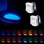 Toilet Night Light 2Pack by Ailun Motion Activated LED Light 16 Colors Changing Toilet Bowl Nightlight for Bathroom Battery Not Included Perfect Decorating Combination Along with Water Faucet Light