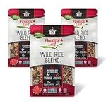 Pack of 3 x 400g Wild Rice Blend with Long Grain Brown Rice, Chusei Calrose Rice, Riceberry Rice, Black Rice, Kow Mun Red Jasmine Rice, Non Gluten, Non-GMO, Kosher and Vegan - Floating Leaf