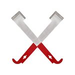 ValueHall Stainless Steel Bee Hive Tool 2 Pcs 10.5 Inch J Hook Bee Frame Lifter and Scraper Equipment Painted Red Beehive scraper Beekeeping Tool for Beekeepers V7G06