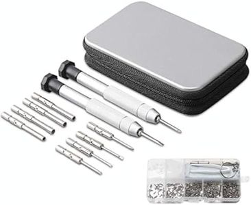 Precision Screwdriver Set, Eyeglass repair kit with 10-style screwdrivers/nose pads/4 in 1 portable screwdrivers/ear hook/tweezer for eyeglasses sunglass watch calculator (with 70-style screws)