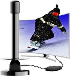 TV Aerial - TV Ariels Indoor Freeview with Booster, Strong Magnetic Base Freeview Aerial for Easy Installation, Smart TV Aerial Indoor Support Freeview Aerial/4K/1080P All TV - 9.8FT Coax Cable