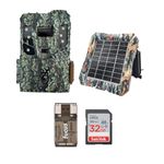 Browning Pro Scout Max Extreme HD Cellular Trail Camera Bundle with 32GB Memory Card, Reader, and Solar Power (4 Items)