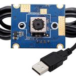 MMlove Autofocus USB Camera Module 5MP 1944P 15fps Embedded Webcam Module 720P 30fps 60 Degree UVC Industrial Camera for Computer, Laptop, Android and Raspberry Pi