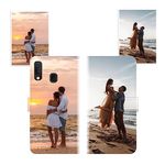 Sunrive Personalised Custom PU Leather Phone Case compatible with Samsung Galaxy A20e,Customised Cover with your own photo,image,Picture,or text Make Your Own Case + Phone Lanyard