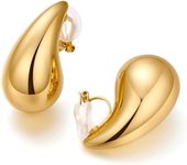 FAMARINE Gold Clip on Earrings for 