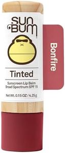 Sun Bum Tinted Lip Balm Bon Fire | SPF 15 | UVA/UVB Broad Spectrum Protection | Sensitive Skin Safe | Paraben Free | Ozybenzone Free | 0.15 Oz