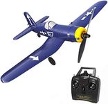 VOLANTEXRC RC Aeroplane F4U Corsair, 2.4 GHz Remote Controlled Aeroplane with 2 Batteries, 6 Axis Gyro Stabiliser, 4CH RC Tarpaulin RTF RC Plane for Beginners, Children, Adults