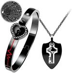 Uloveido Shield Key Pendant Necklac